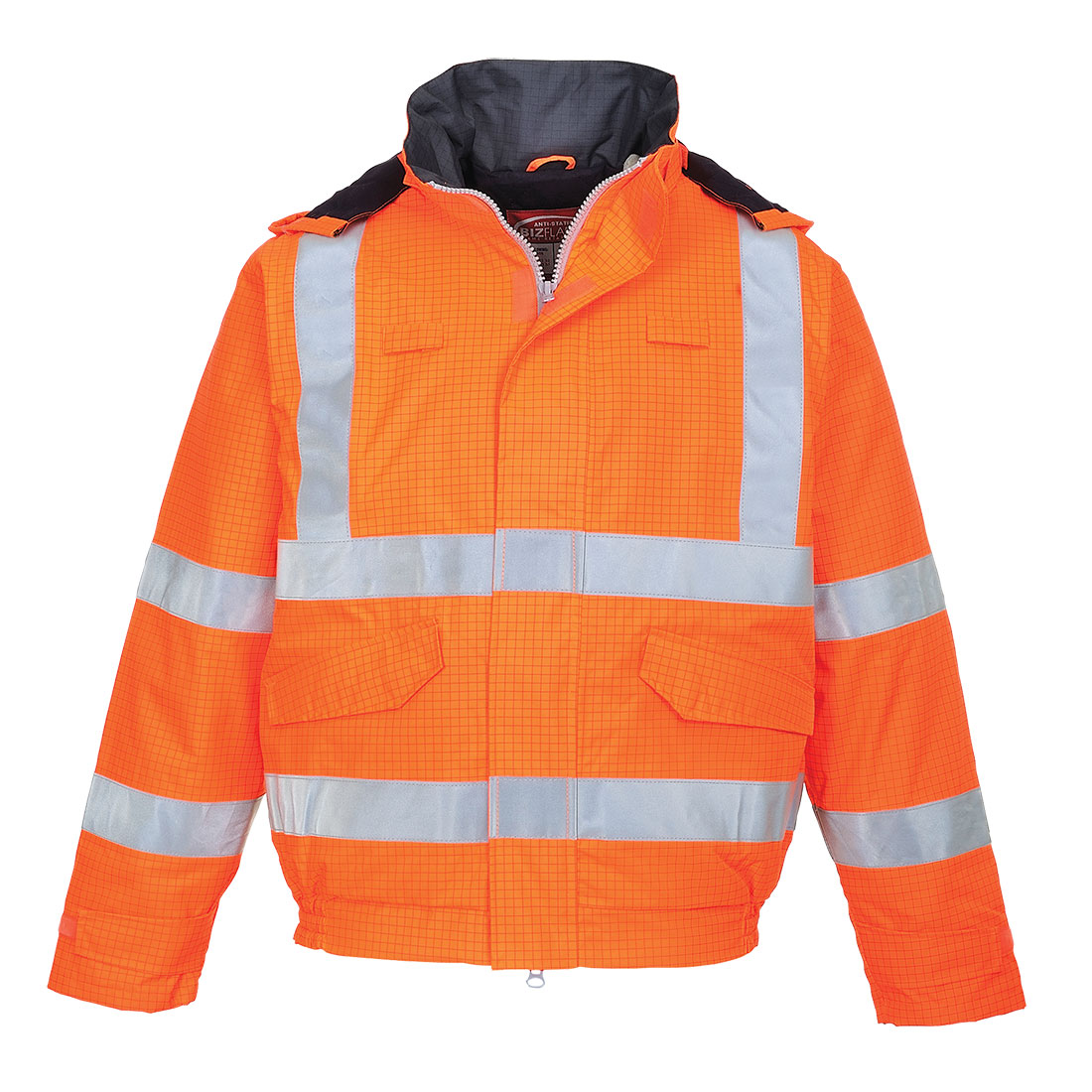 Rain Flame Resistant Waterproof Breathable Hi-Vis Antistatic Bomber Jacket