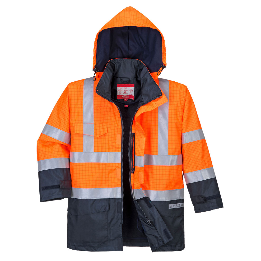 Rain Flame Resistant Breathable Hi-Vis Multi-Protection 3-IN-1 Jacket