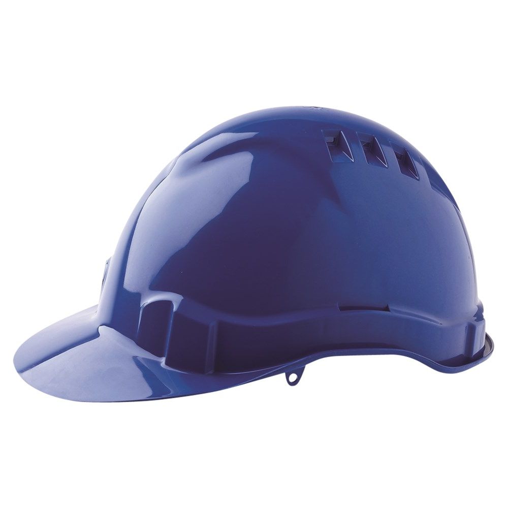 ABS Lightweight Durable Safety Helmet Vented with Pushlock Harness