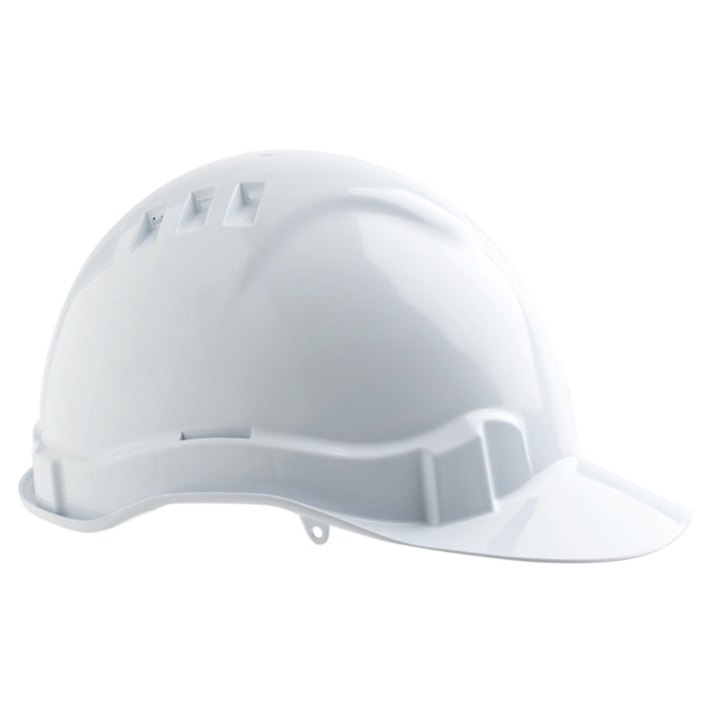 ABS Lightweight Durable Safety Helmet Vented with Pushlock Harness