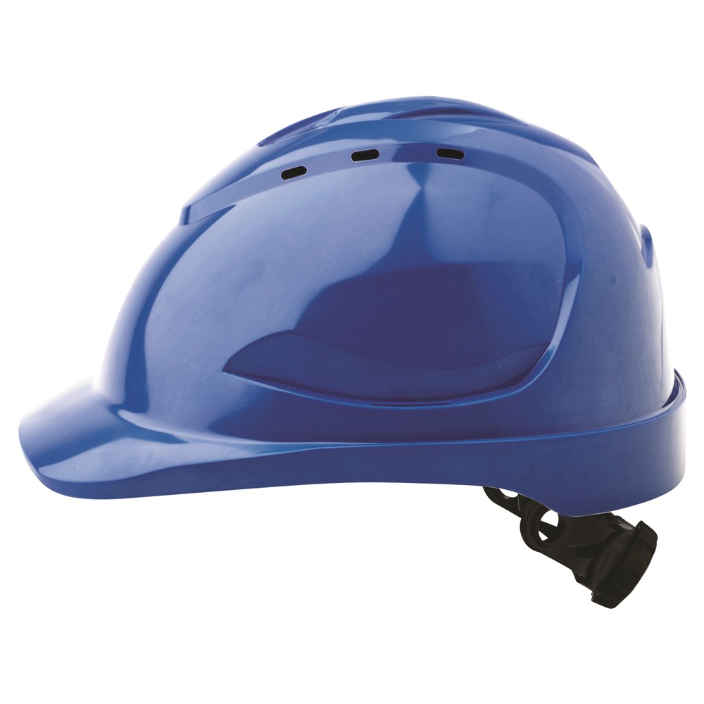 ABS Lightweight Durable Hard Safety Helmet Vented with Ratchet Harness