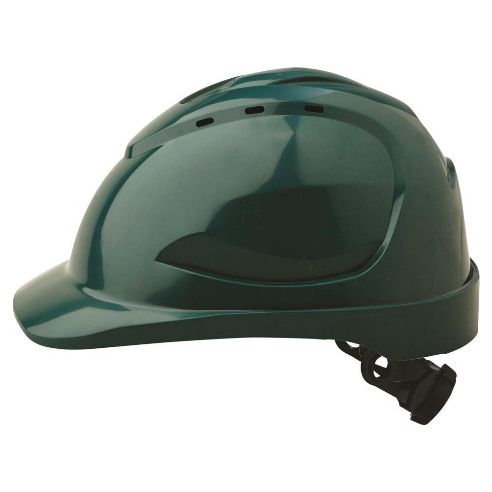 ABS Lightweight Durable Hard Safety Helmet Vented with Ratchet Harness