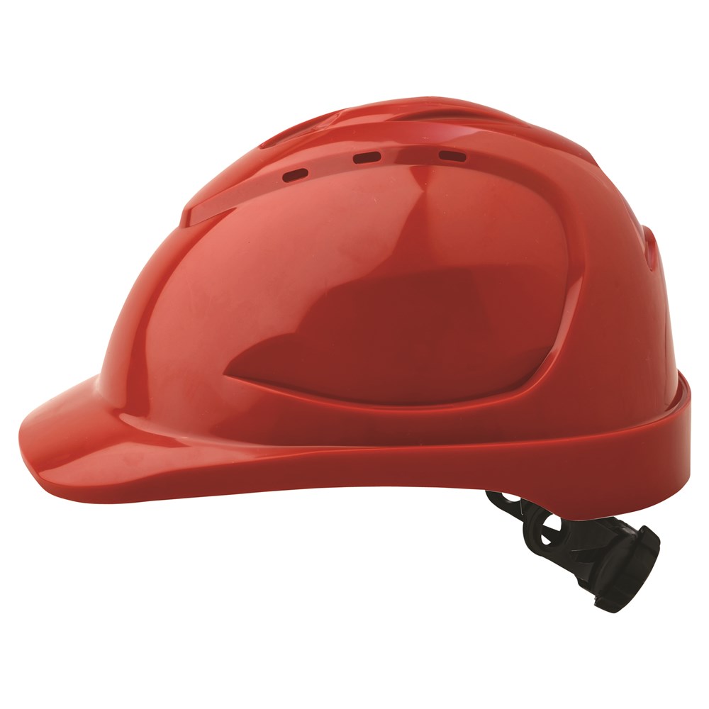 ABS Lightweight Durable Hard Safety Helmet Vented with Ratchet Harness