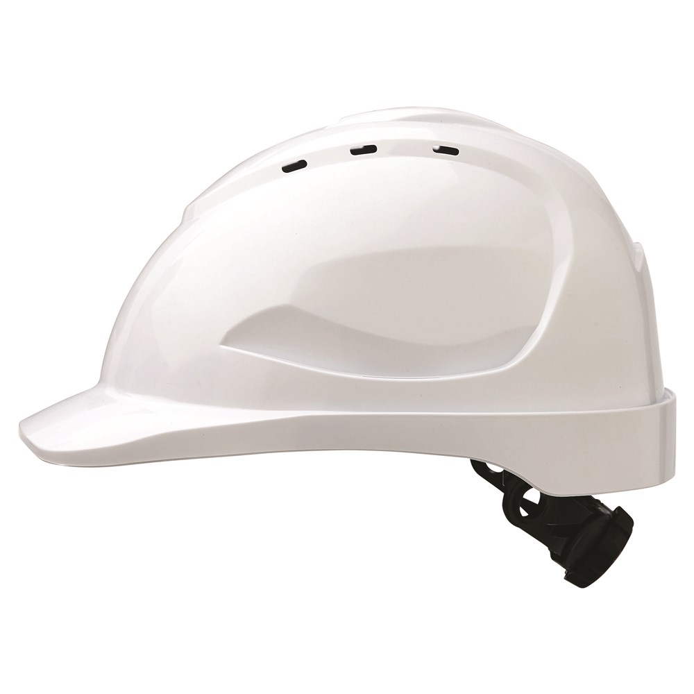 ABS Lightweight Durable Hard Safety Helmet Vented with Ratchet Harness