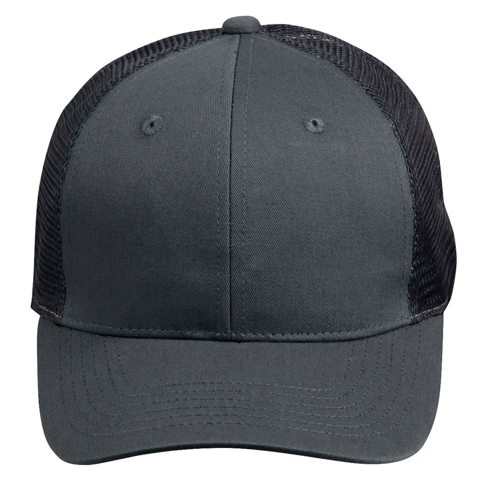 Cotton Trucker Cap With Nylon Mesh Back