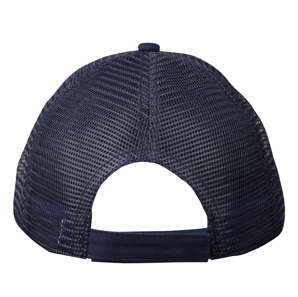 Cotton Trucker Cap With Nylon Mesh Back