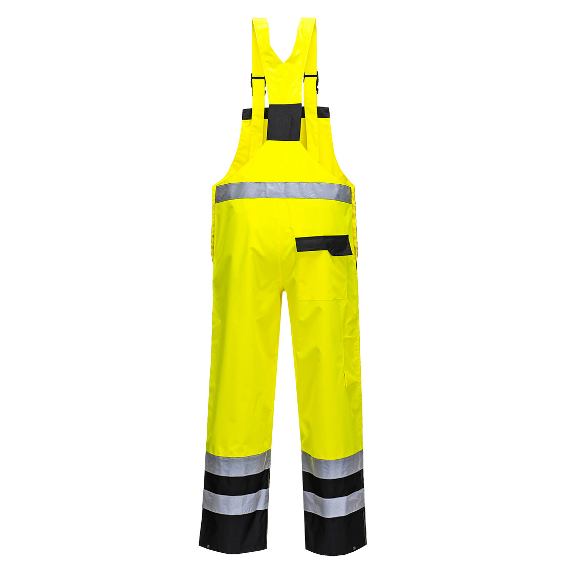 Hi-Vis Bib & Brace with Contrast Panels Against Dirt