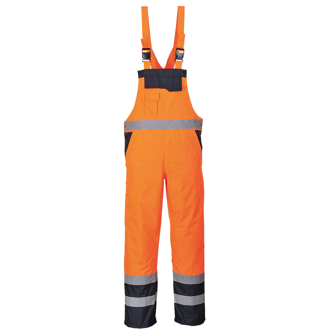 Hi-Vis Comfort Contrast Bib & Brace with Lined