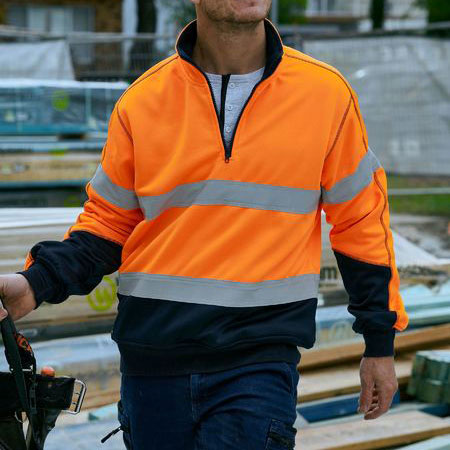 Hi Vis Two Tone Wet Weather Breathable Warming Fleece Pullover