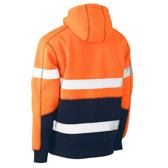 Hi Vis Cotton Breathable Rail Polar Fleece Hoodie Pullover