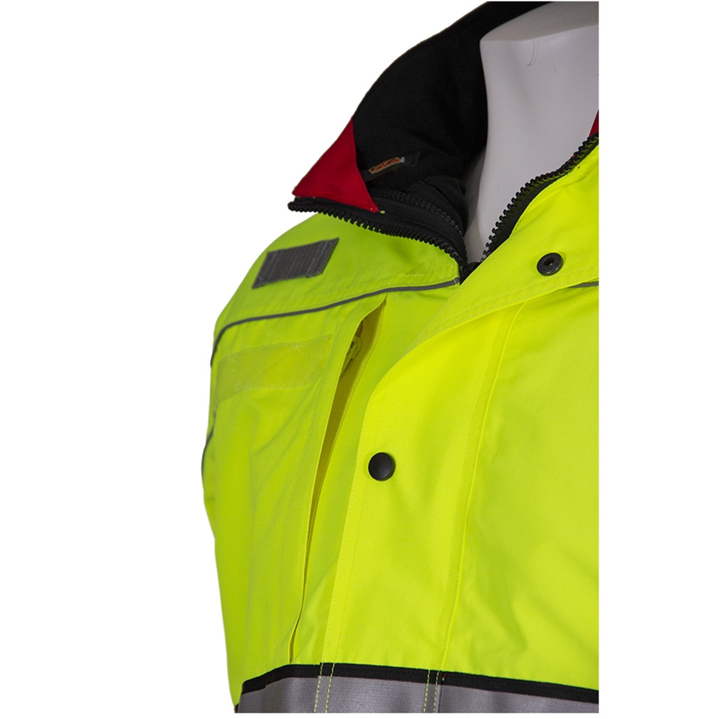 Hi-Vis 2-Tone Lime & Red Waterproof Responder Parka