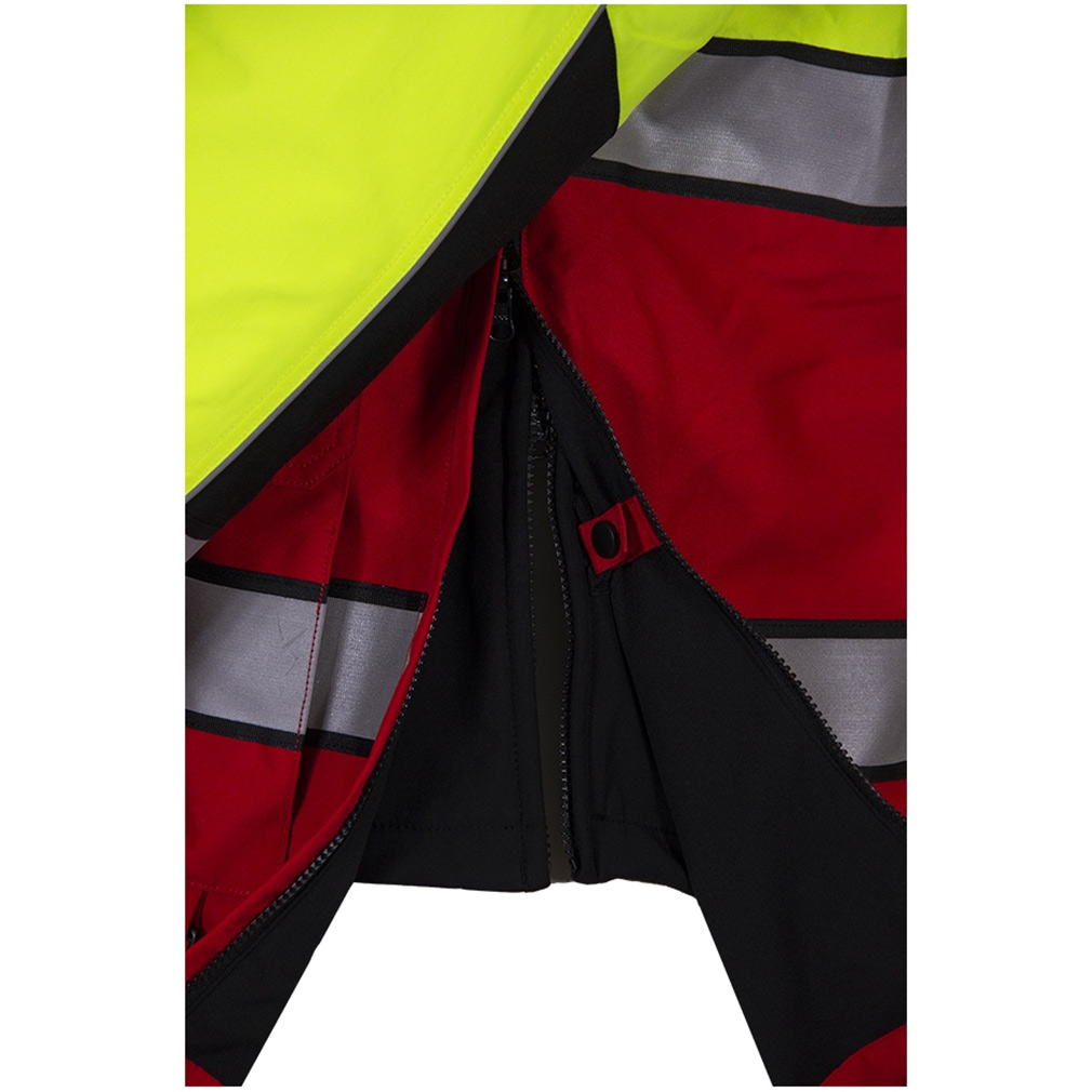 Hi-Vis 2-Tone Lime & Red Waterproof Responder Parka