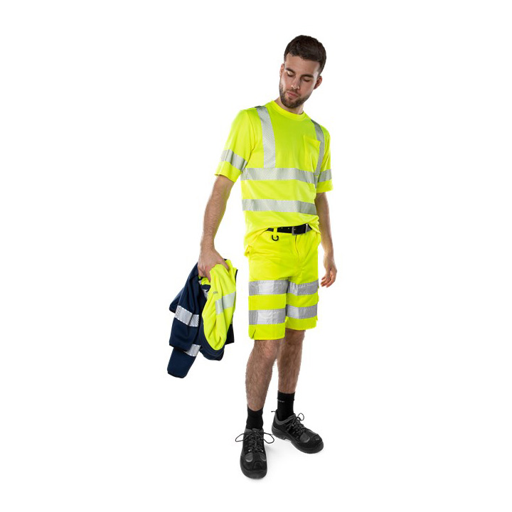 Hi-Vis Industrial Durable Twill Shorts Class 2