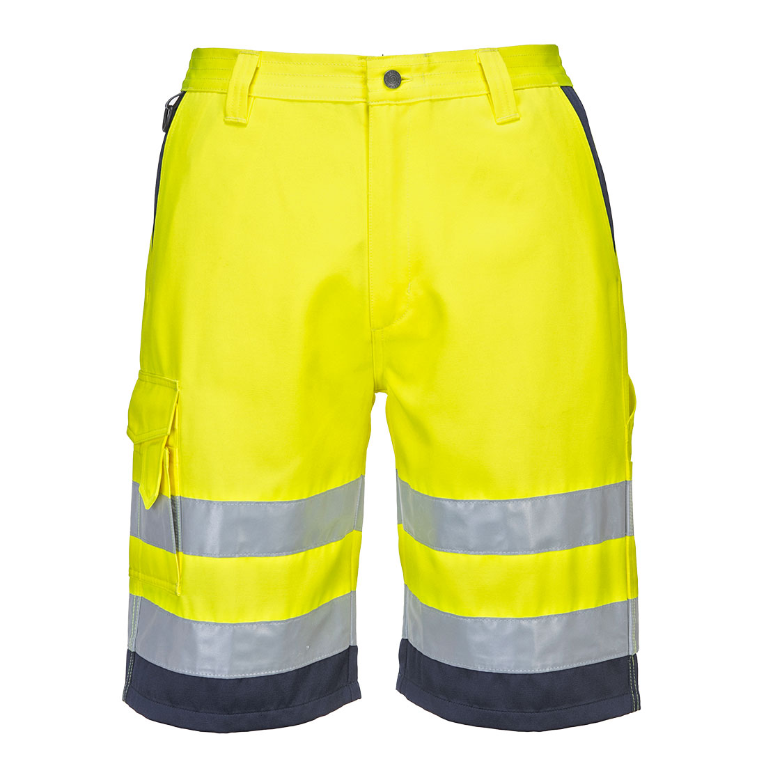 Hi-Vis Durable Poly-cotton Shorts Class 2 with UPF rated fabric
