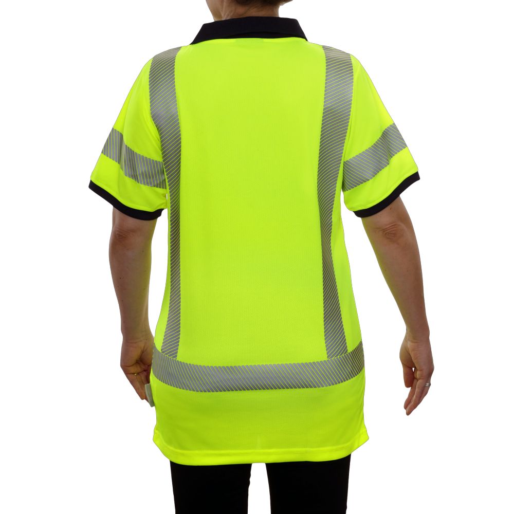 Hi-Vis Lime Comfortable Soft Safety Polo Shirt Man\Woman with Heat Transfer Tape