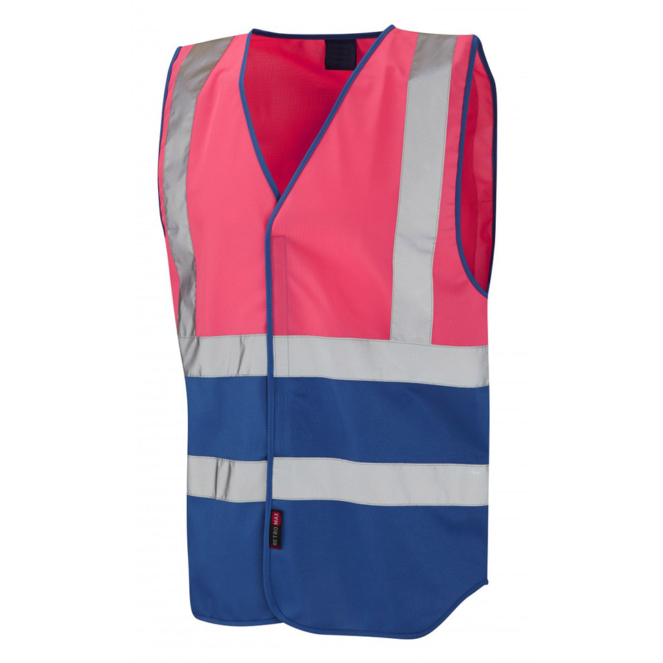 Hi-Vis Two Tone Durable Workwear Safety Waistcoat Class 2 with ID Pocket