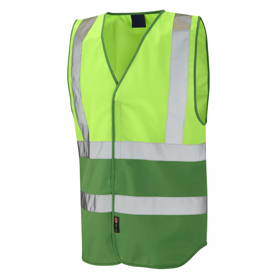 Hi-Vis Two Tone Durable Workwear Safety Waistcoat Class 2 with ID Pocket
