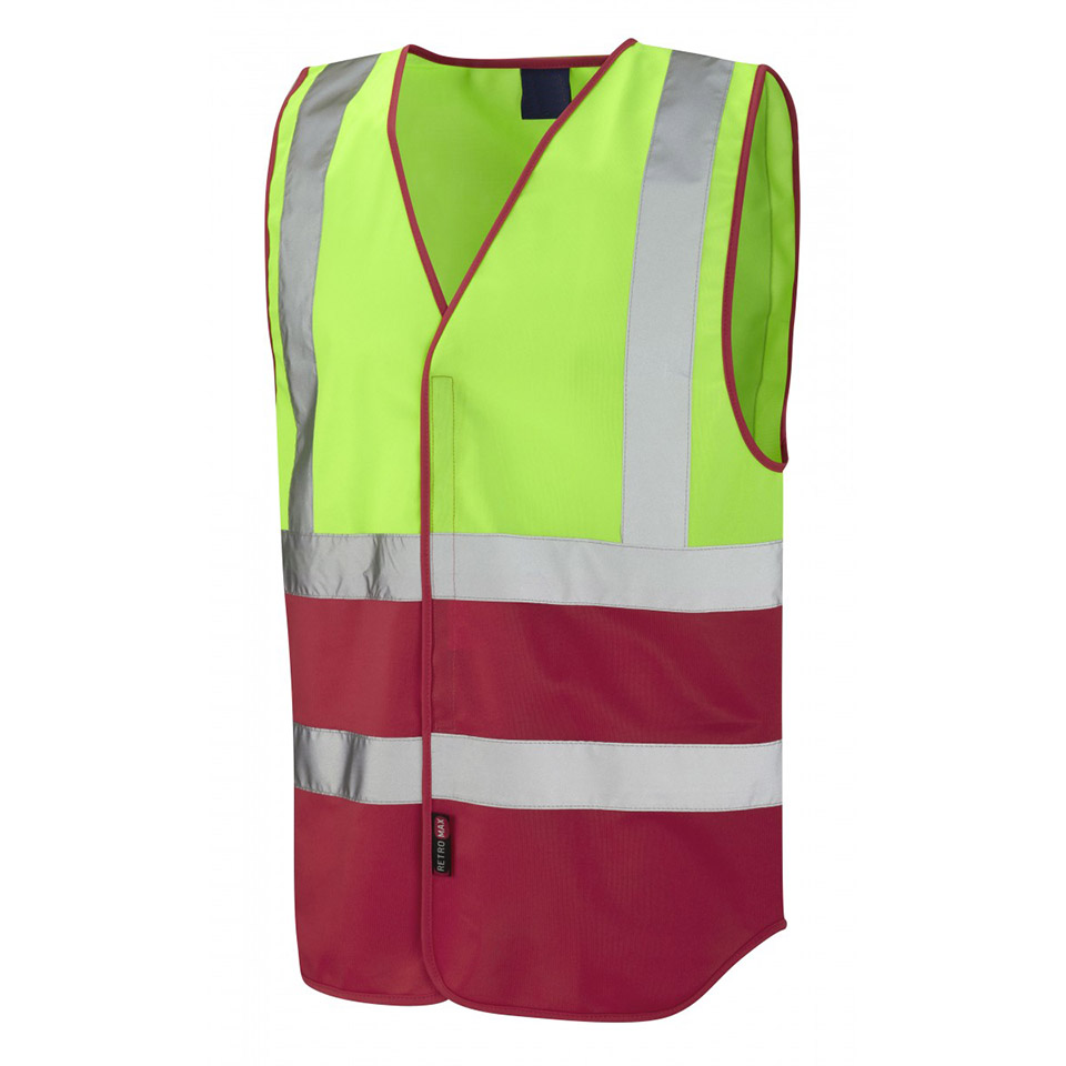 Hi-Vis Two Tone Durable Workwear Safety Waistcoat Class 2 with ID Pocket