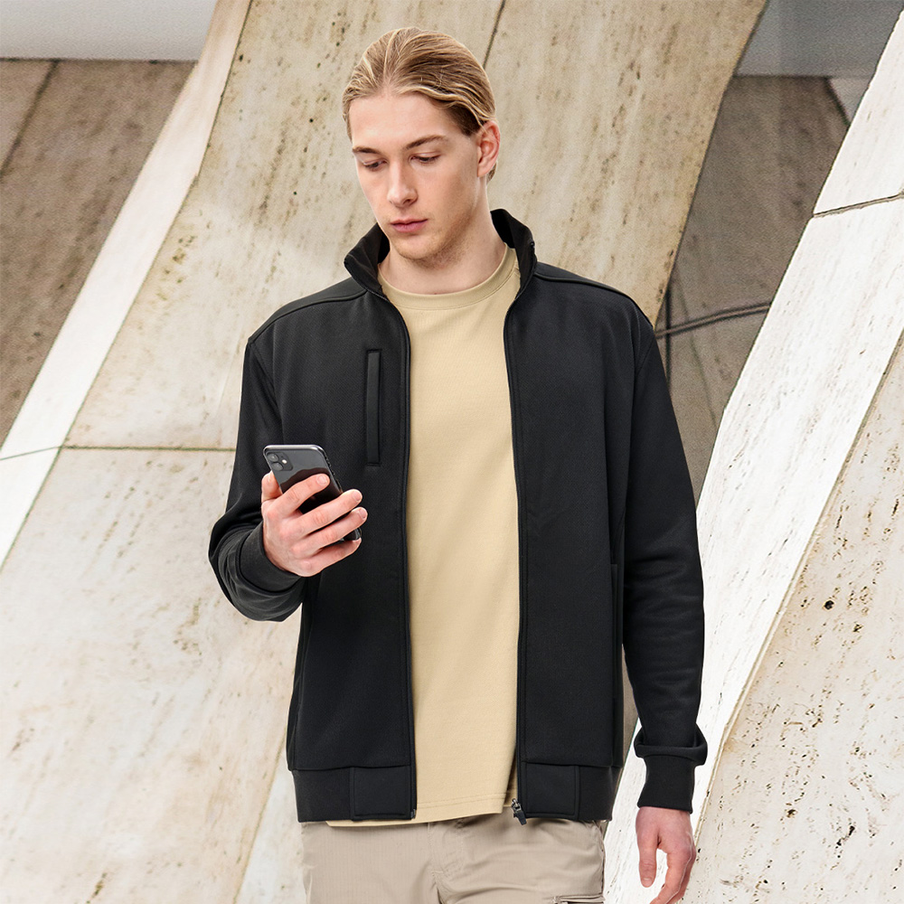 Men's Jacquard Fleece Bomber Jacket