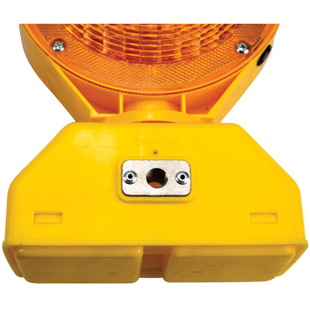 Solar Powered LED Light Amber 3 Modes Barricade Light