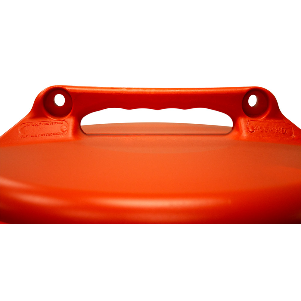 Orange Heavy Duty Road Barrel with 6" Diamond Grade Reflective Stripes