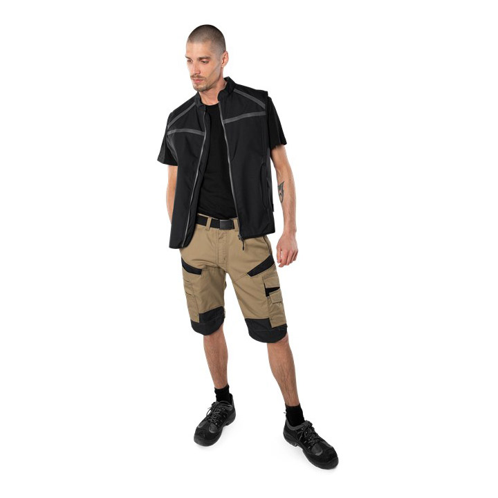 Outdoor Breathable Lightweight Softshell Waistcoat with Windproof & Waterproof